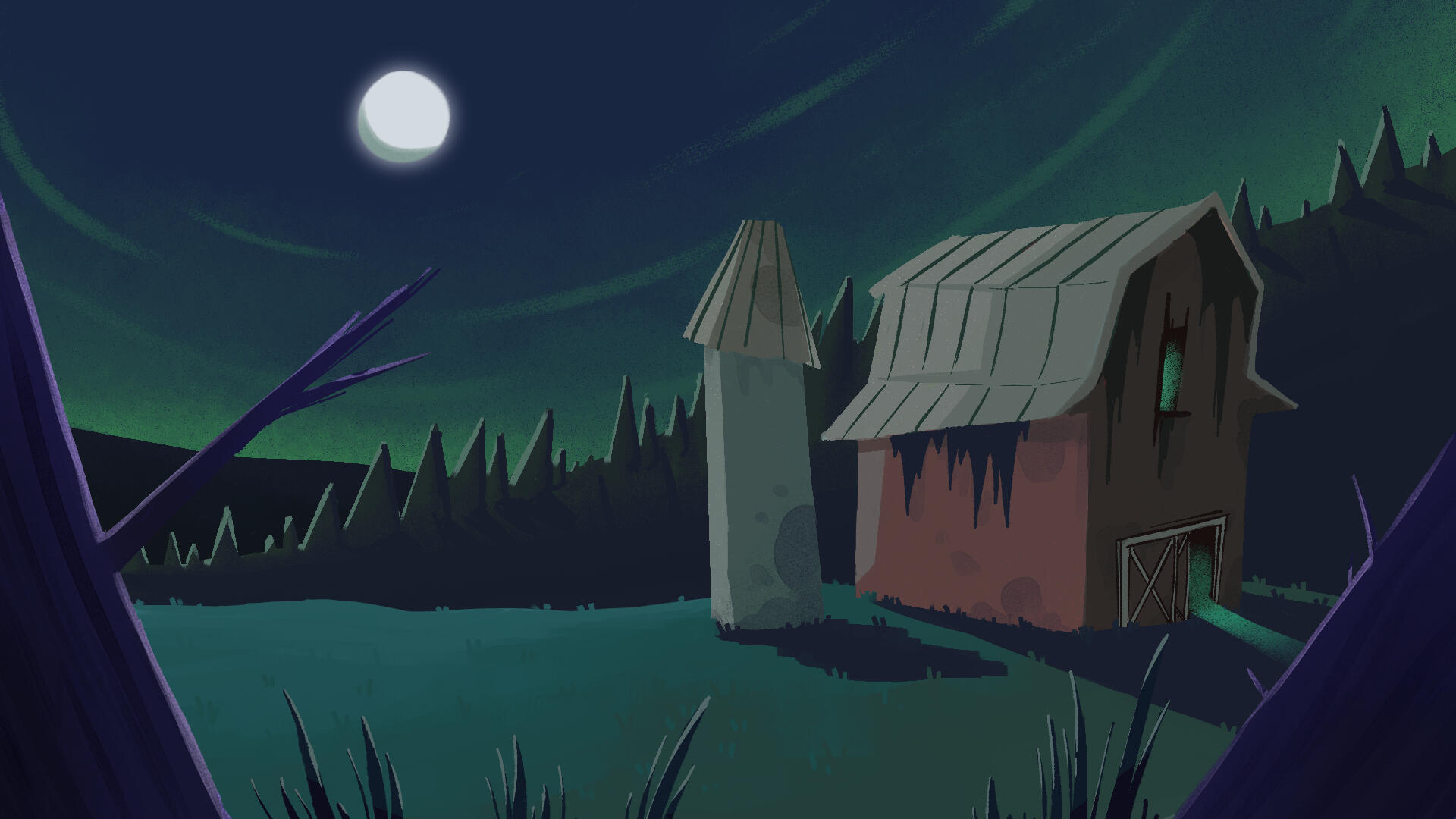 Farm house at Night - Made for student film (Neighcromancy)
